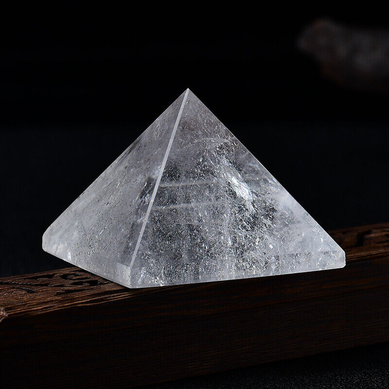 Crystal Pyramid Healing Ornament Gemstone Gift Home Decor Figurine Protection