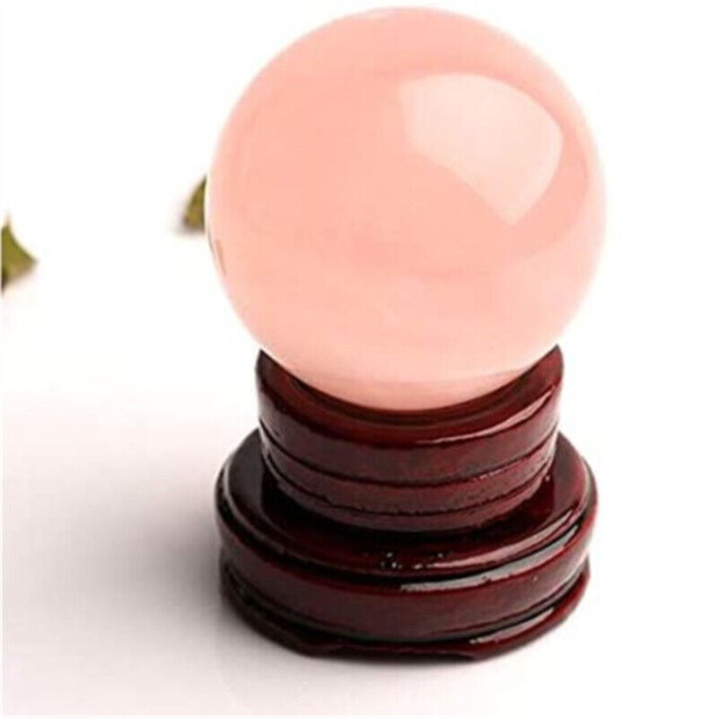 Healing Crystal Natural Pink Rose Quartz Gemstone Ball Divination Sphere