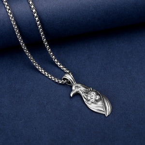 Eagle Wolf Head Pendant Men's Stainless Steel Necklace Hip-hop Animal Pendant Ship from US