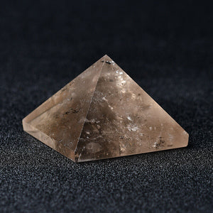 Crystal Pyramid Healing Ornament Gemstone Gift Home Decor Figurine Protection