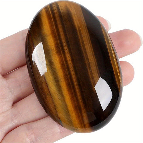 Natural Tiger Eye Crystal Therapy Crystal Gem Crystal Decoration ENergy Balance Therapy Polishing Stone Palm Stone Room Decoration Mediation Gift