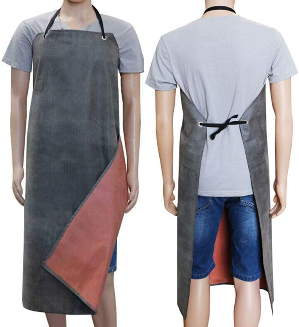 Rubber Apron Waterproof Aprons Chemical Oil Resistant Aprons for Dishwashing, Cleaning Fish, Gardening, Lab Work, Butcher and Dog Grooming