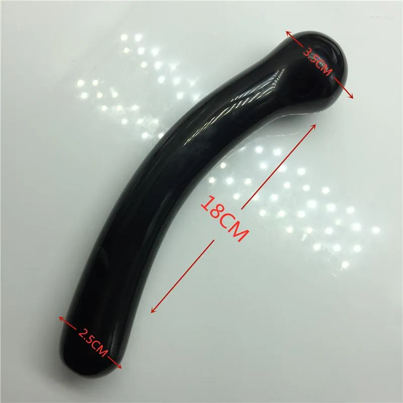 Decorative Figurines Black Obsidian Yoni Massage Wand Magic Crystal