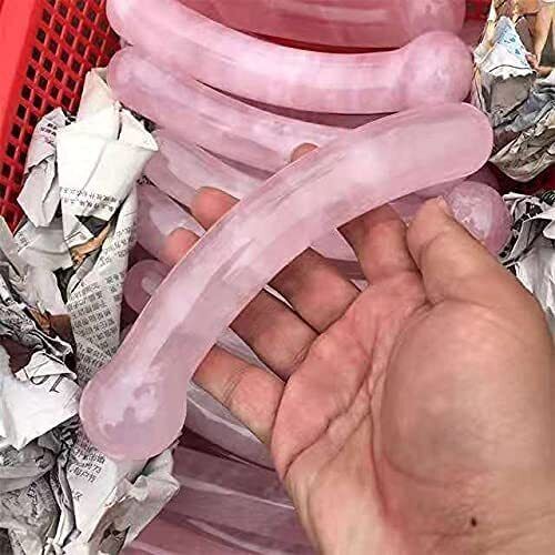 1pc Natural Anti Age Tool Rose Quartz Stone Massage Wands Stick for Healthy