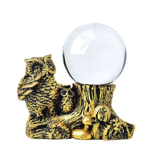 Globe Stand Crystal Ball Stand Owl Design Sphere Stand Ball Holder Office Decor