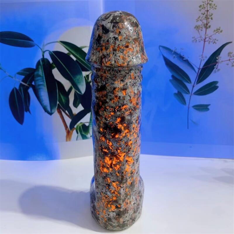 17.5cm Large Size Natural Yooperlite Crystal Massage Penis Wand Gemstone