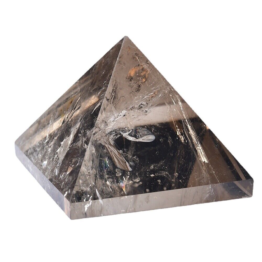 Crystal Pyramid Healing Ornament Gemstone Gift Home Decor Figurine Protection