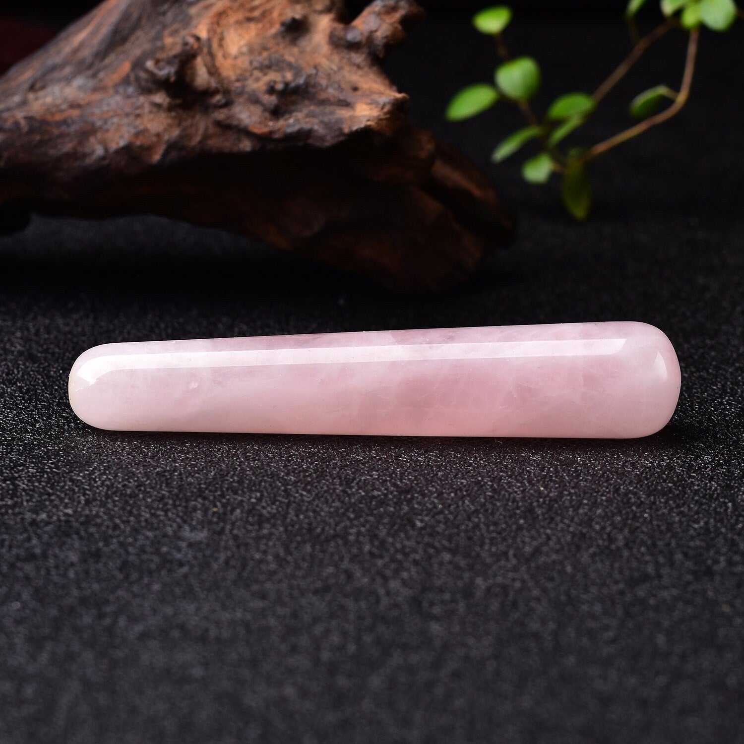 Rose Pink Quartz Crystal Massage Wands Healing Stone Stick Hand-Polished DIY Meditation