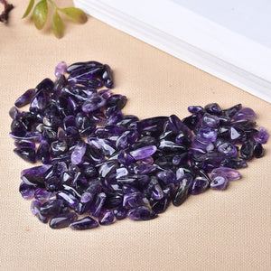 0.44LB Polished Natural Purple Amethyst Tumbled Stones Gravel Crystal Stones  Hand-Polished for Fish Tank Decor Garden