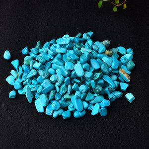 0.44LB Hand Polished dyed Turquoise Tumbled Stones Reiki Gravel Crystal Energized Stones  FishTank Decor Garden Tank Décor Room Decor