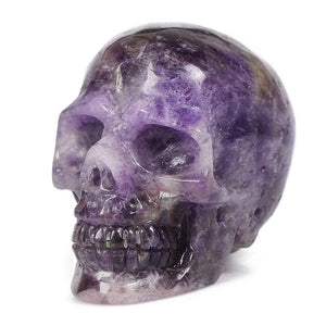 2'' Natural Amethyst Quartz Skull Specimen Reiki Healing Crystal Decor Figurine Halloween Gift  Decoration Reiki Figurine Healing  Head