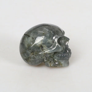 2'' Labradorite Crystal Skull Specimen Hand Carved Quartz Healing Reiki Figurine Decor Halloween Head  Quartz Skull Hand Carved Statue Altar