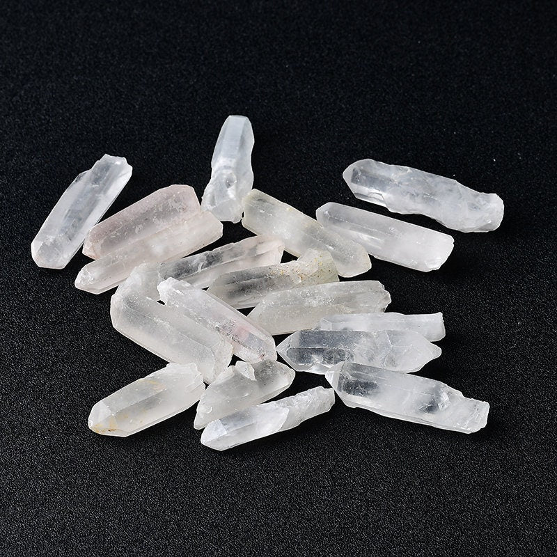 0.44LB Natural Raw Meditation Crystal Clear Quartz Healing Points Stone Rock Reiki Specimen Recharged and Cleansed Chakras Fish Tank Garden