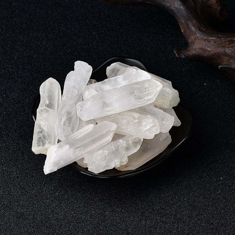 0.44LB Natural Raw Meditation Crystal Clear Quartz Healing Points Stone Rock Reiki Specimen Recharged and Cleansed Chakras Fish Tank Garden