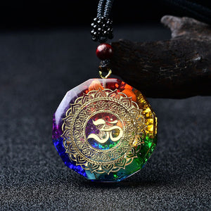 Terrific 7 Chakra Orgonite Pendant Necklace Crystal Healing Hand Made Meditation Hand-Polished Collection Reiki Stone Gift