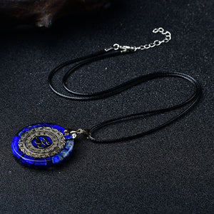 Orgonite Pendant Necklace Blue Lapis Chakra Energy Healing Hand Made Meditation Lucky Hand-Polished Collection Reiki Stone Gift