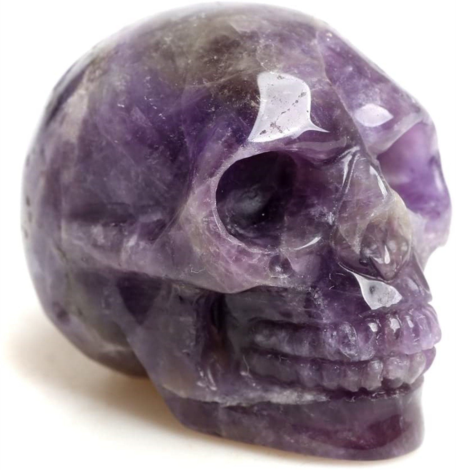 2'' Natural Amethyst Quartz Skull Specimen Reiki Healing Crystal Decor Figurine Halloween Gift  Decoration Reiki Figurine Healing  Head