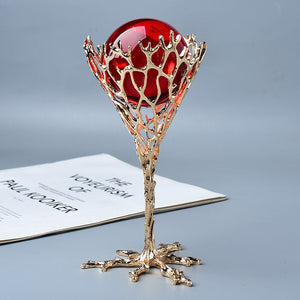 Torch Shape Bird's Nest Crystal Ball Holder Room Decor Sphere Stand Holder Ornament Stand Base Crystal Ball Display