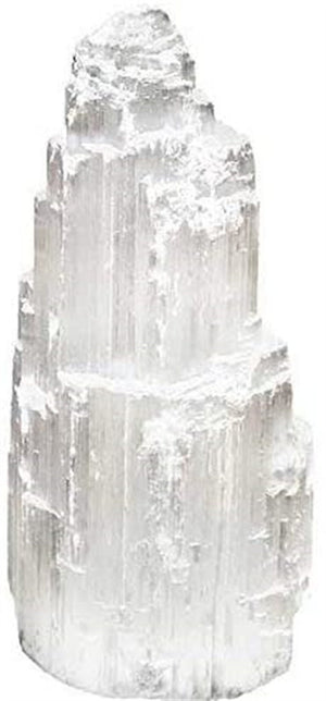 Himalayan Glow Selenite Skyscraper Hand Made Basic White