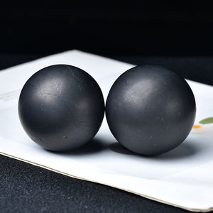 Shungite Sphere Natural Crystal Healing Hand Made Ball Meditation Decor Gemstone  Exercise Hand Rock Energy Stone