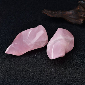 Lover Rose Quartz Free Form Reiki Torch Meditation Healing Quartz Crystal Hand Made Massage Home Decoration Collection Gift