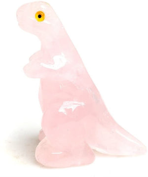 Natural Hand Carved Gemstone Crystal Quartz  Dinosaur  Figurine Sculpture Hand Made Statue 2.4 inches Healing Stone Reiki Home Decor Gift