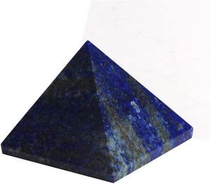 Natural Crystal Lapis Lazuli Stone Pyramid Hand Carved Hand Made Quartz Crystal  for Healing Decor