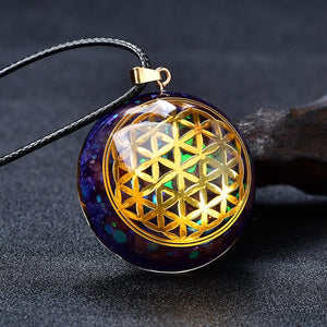 Reiki Orgone Eye Generator Pendant Energy Amulet Necklace Crystal Chakra Gold Ormus Protection Healing Crystal Blue Chakras Meditation Gift