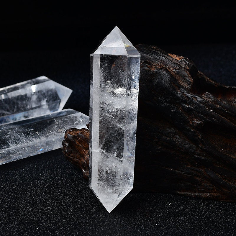 High Quality Clear Quartz Dts Crystal Point Reiki Healing Meditation Chakra Room Decor Hand Made Home  Double Terminated Crystal Tower