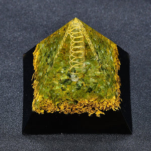 2.36‘’ Orgone Pyramid DIY Energy White Quartz Crystal Pillar Magic Orgonite Gift Healing Meditation Hand Made Home Decoration Collection