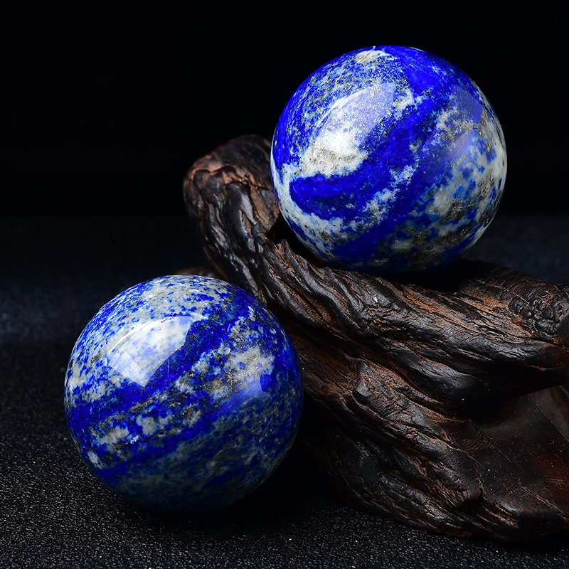 Blue Lapis Lazuli Sphere Pyrite Inclusion Crytsal Sephere Reiki Healing Meditation Chakra Room Decor Hand Made Massage Home Decoration