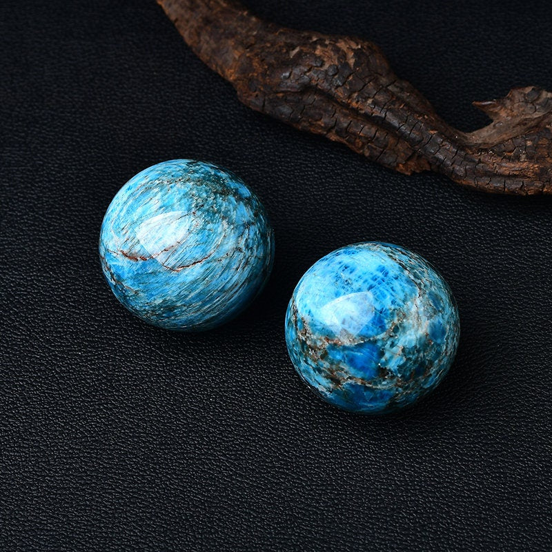 RARE Blue Apatite Sphere Crytsal Sephere Reiki Healing Meditation Chakra Room Decor Hand Made Home Decoration Collection Gift Collectible