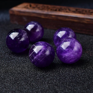 3 PCS Natural Brazil Amethyst Crystal Ball Polished Sphere Reiki Healing Meditation Chakra Massage Home Decoration Collection